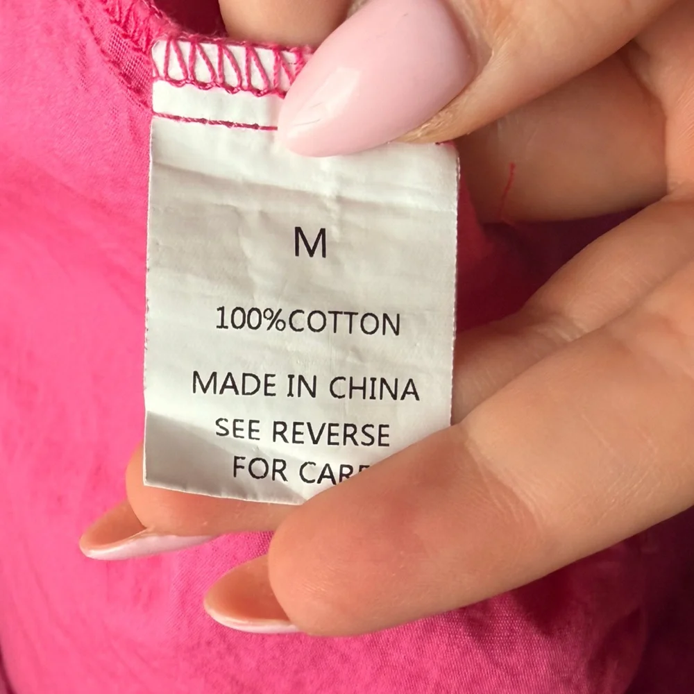 Lavender J 100% Cotton Button Down Shirt Dress - Picture 4 of 6